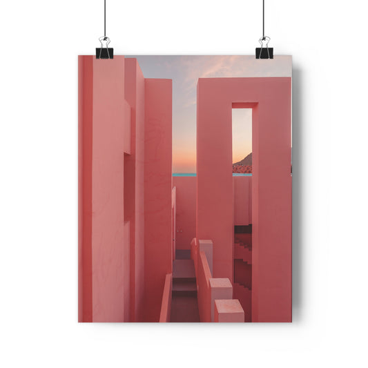 Pink Palace at sunset.